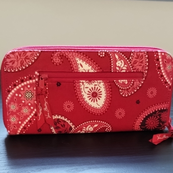Vera Bradley Red Paisley Women's Wallet - Picture 7 of 7